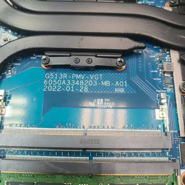 ASUS ROG Strix G15 G513R motherboard model label