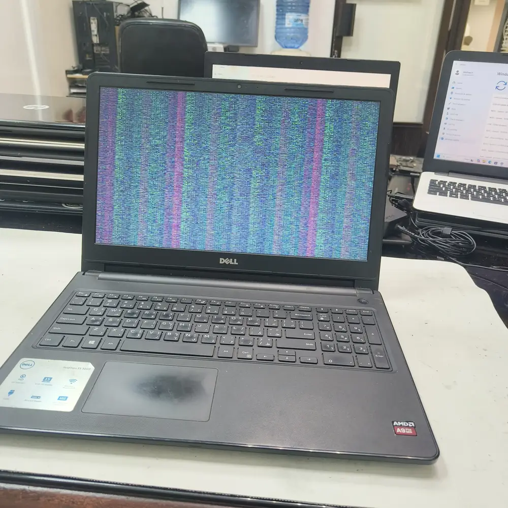 Dell laptop corrupted screen GPU failure