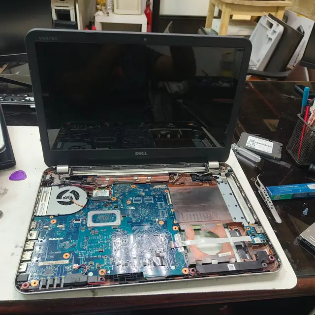 Dell Vostro laptop motherboard repair disassembled